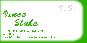 vince sluka business card